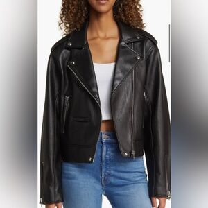 Faux Leather Moto Jacket
